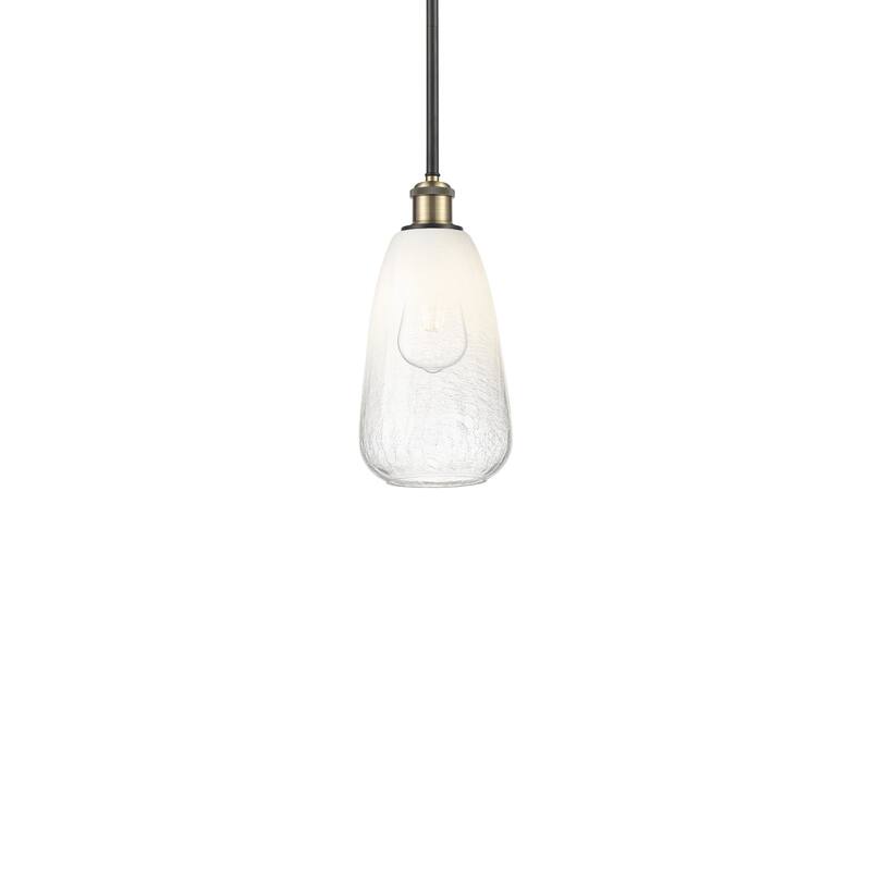 Innovations Lighting 516-1S-13-6 Brookhaven Almond Pendant Brookhaven - Black Antique Brass / Opal
