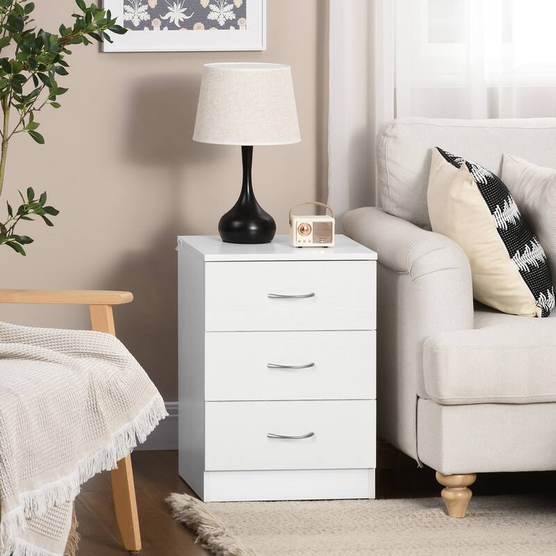 Nightstand With 3 Drawers And Storage Stand