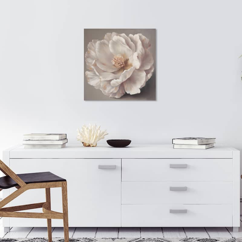 Wynwood Studio Canvas Floral and Botanical Fragrant Flower White and Cream White Traditional Wall Art Canvas Print - White, Gray - 20 x 20