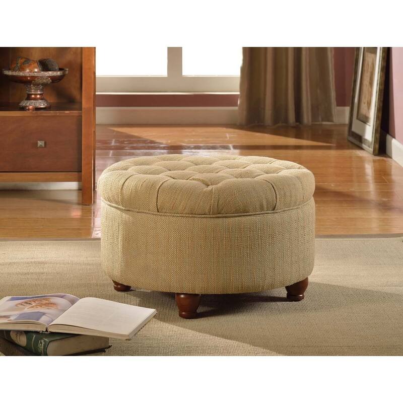 Copper Grove Moses Large Tufted Round Storage Ottoman