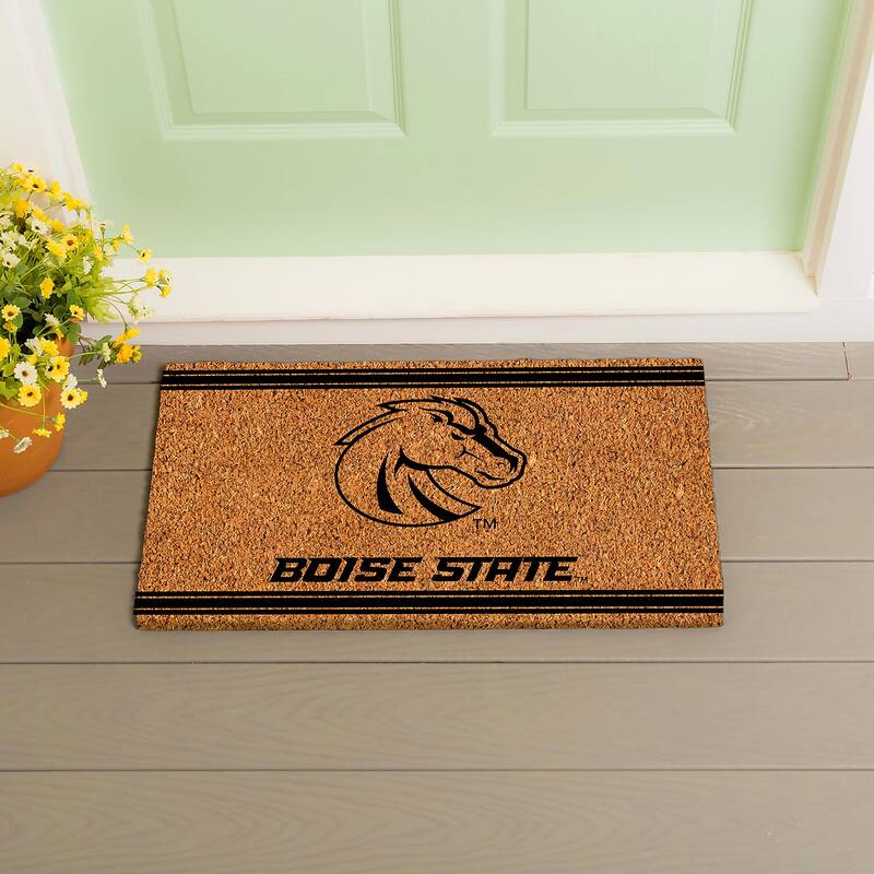 Boise State University Monochrome Indoor/Outdoor Coir Door Mat - 28" x 16"