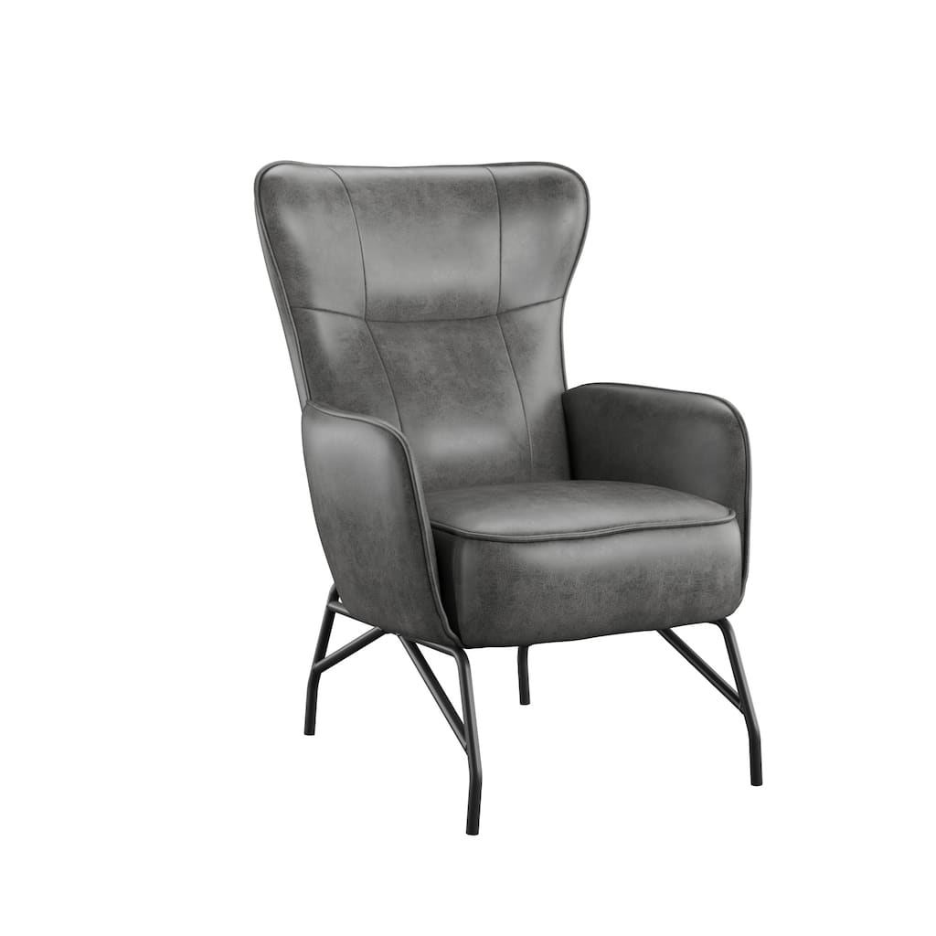 Wallace & Bay Graham Gray Accent Wingback Chair