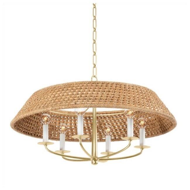 Hudson Valley Lighting 2730 Bradley 6 Light 30" Wide Pendant - Vintage Gold Leaf