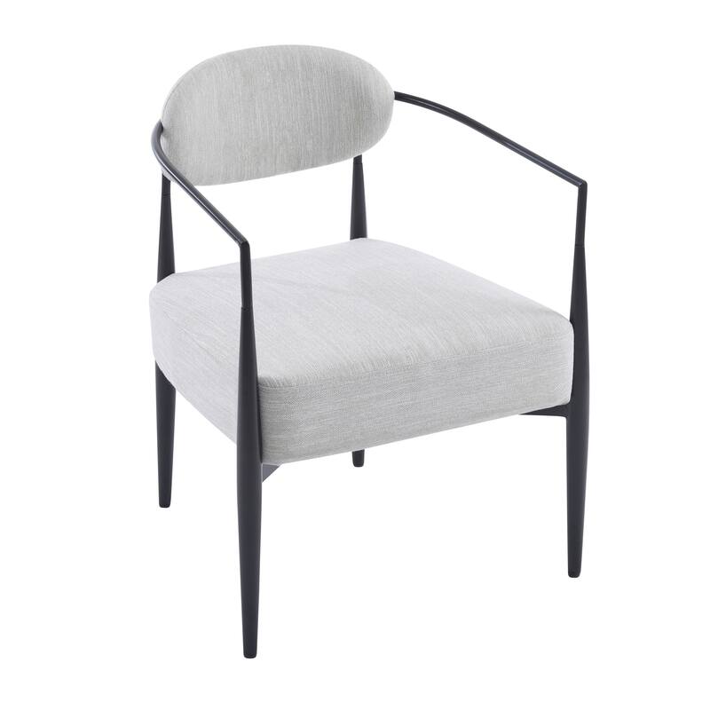 Roomfitters Mid-Century Modern Upholstered Accent Armchair with Metal Frame