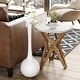 preview thumbnail 2 of 21, COZAYH Pedestal Farmhouse End Table, Distressed Top with Base for Modern Farmhouse, Boho Decor, Round
