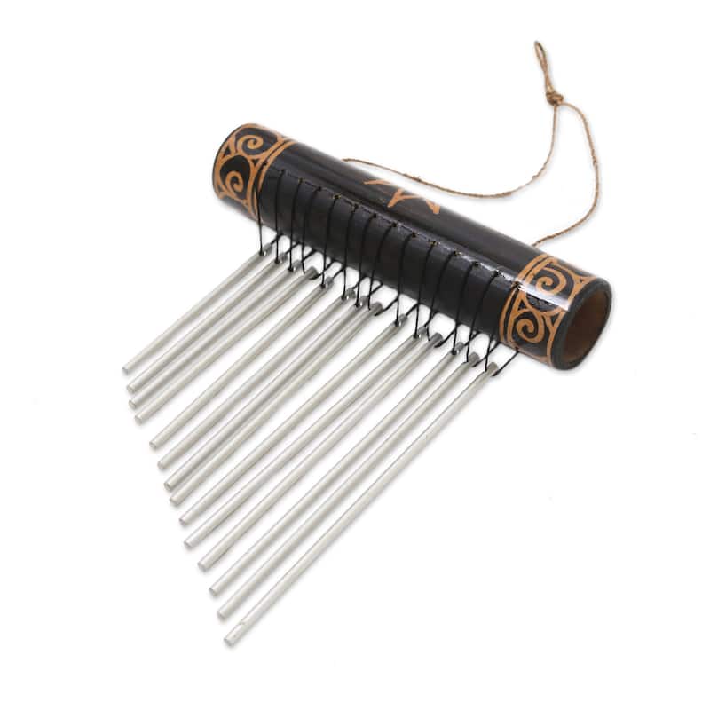 Novica Handmade The Times Bamboo Wind Chimes