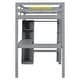 preview thumbnail 19 of 20, Twin Size Loft Bed with L-shaped Desk, Wardrobe and Storage Shelves, White