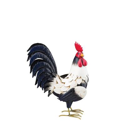 Black & White Rooster Decor 14 - 10.5"x4.75"x14"