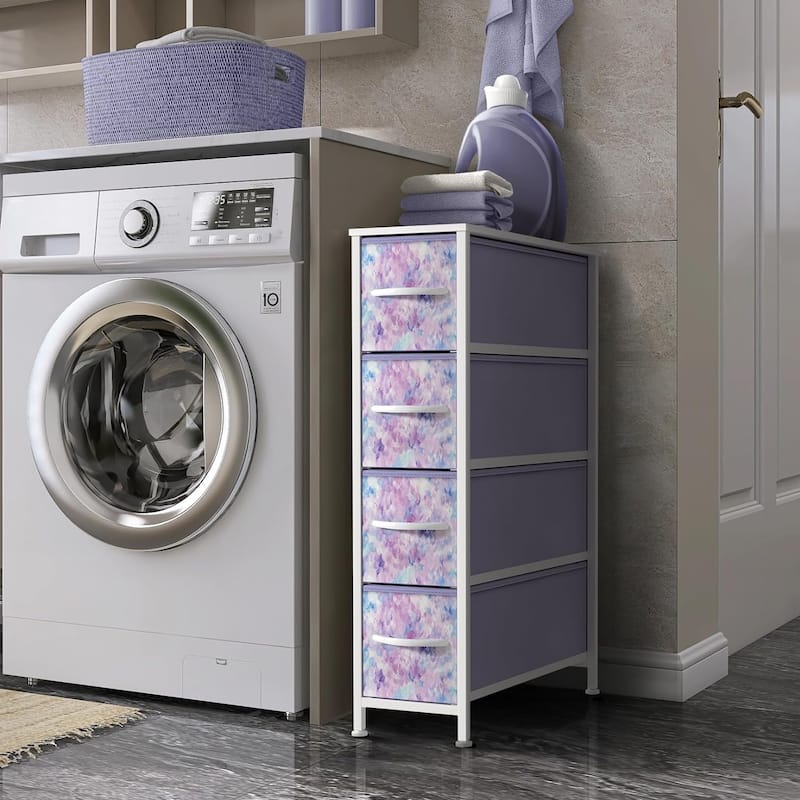 Narrow Dresser Tower with 4 Drawers - Vertical Storage for Bedroom