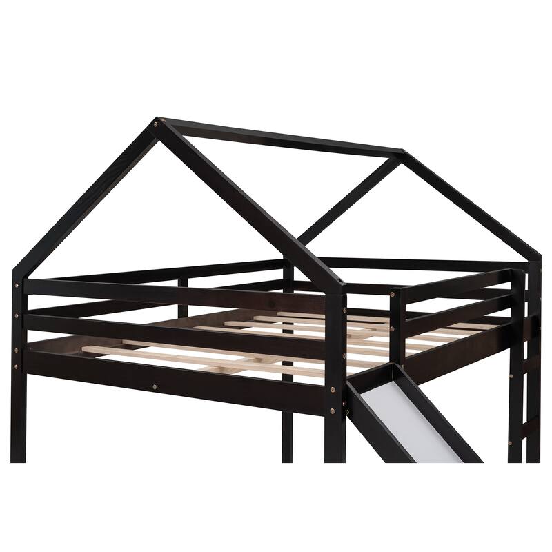 Loft Bed with Slide, House Bed with Slide