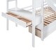 preview thumbnail 4 of 10, Twin over Twin Bunk Bed with Storage Staircase, Slide and Drawers, Desk