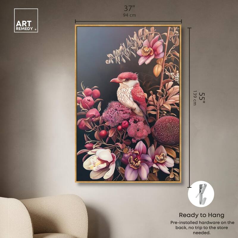 Bird and Bloom Canvas by Art Remedy