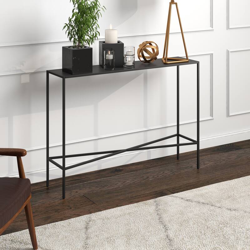 Henley Console Table - 42" Wide - Blackened Bronze - Metal