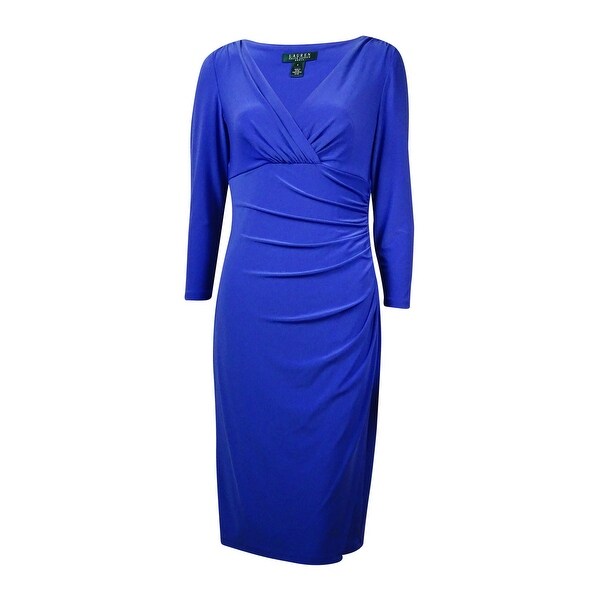 ralph lauren faux wrap dress