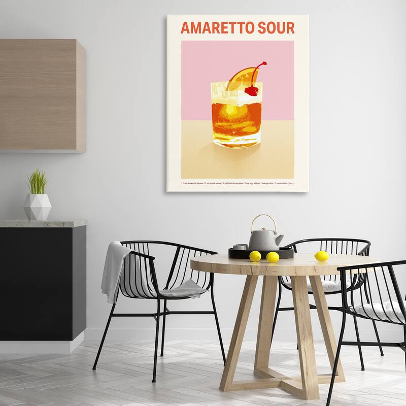 Stupell Amaretto Sour Classic Drink Canvas Wall Art Design By Victoria Barnes