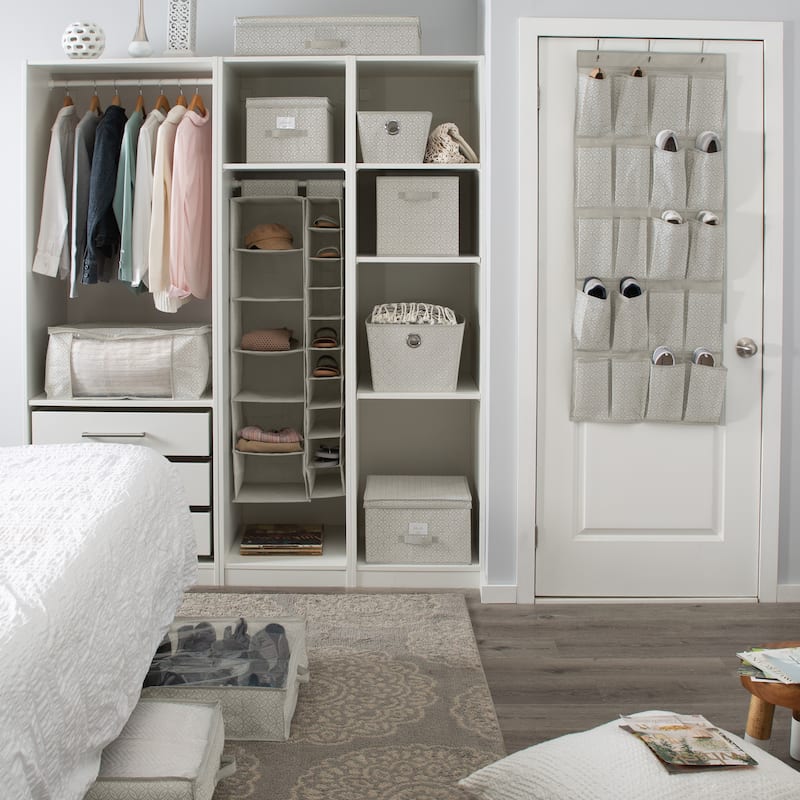 Simplify Boho Medium Storage Box in Grey - 11" x 12" x 6"