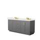 Option Dark Gray, Gold Trim, White Quartz Top