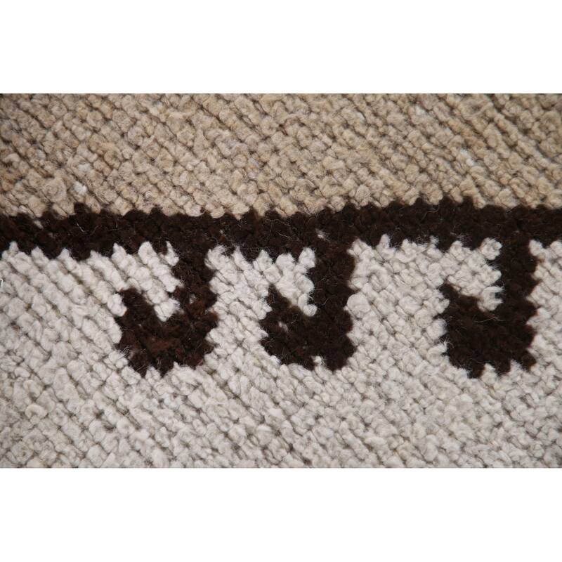 Beige Anatolian Turkish Runner Rug Handmade Wool Carpet - 3'1"x 11'2"