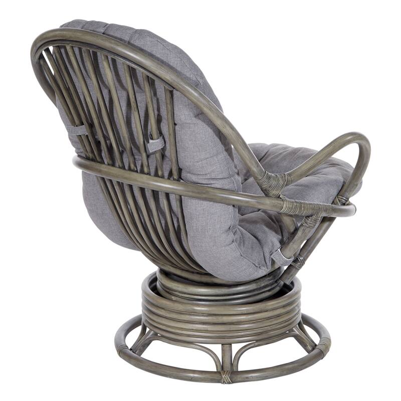 Rattan Swivel Rocker Chair
