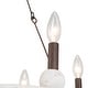 preview thumbnail 9 of 16, Modern Farmhouse Candle Chandelier 6-light Round Wagon Wheel Wood Dining Room Ceiling Light