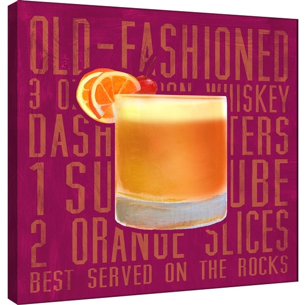 PTM Images 9-100031 PTM Canvas Collection 12" x 12" - "Old Fashioned (Square)" Giclee Liquor & Cocktails Art Print on Canvas