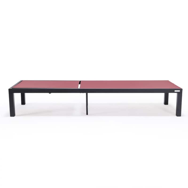 Marlin (Set of 2) Modern All-Weather Patio Chaise Lounge Chair with Powder-Coated Aluminum and 4-Position Adjustable Recliner