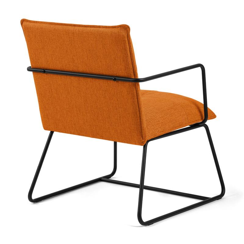 Linen Upholstered Accent Chair Armchair with Metal Frame - 31.5"H x 25.87"W x 19.3"D