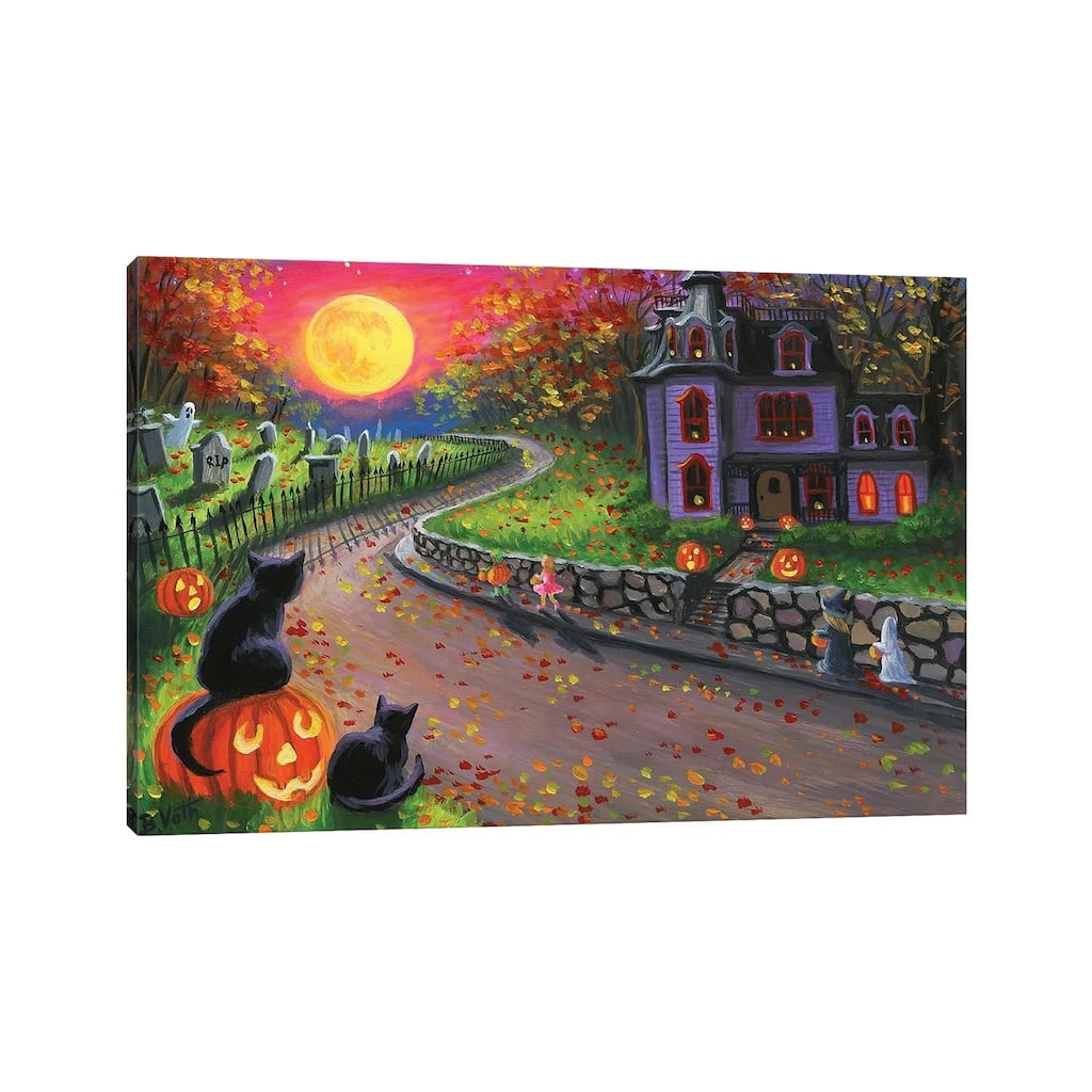 iCanvas "A Spooky Night I" by Bridget Voth Canvas Print