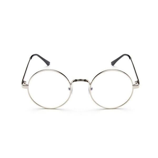 Best seller FarJing Fashion Unisex Classic Metal Frame Mirror Rounded Glasses Silver