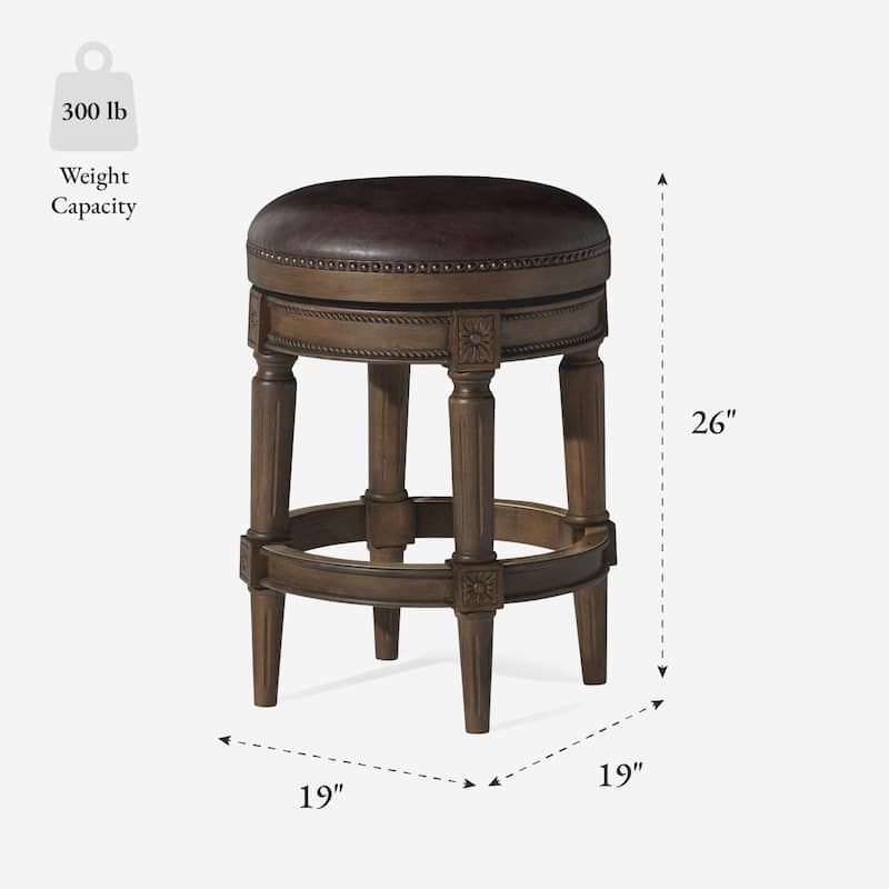 Maven Lane Pullman Backless Swivel Kitchen Stool