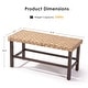 preview thumbnail 6 of 6, 37.4" Rattan Bench With Wood Legs For Entryway