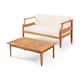 Option Teak Finish + Cream Cushion