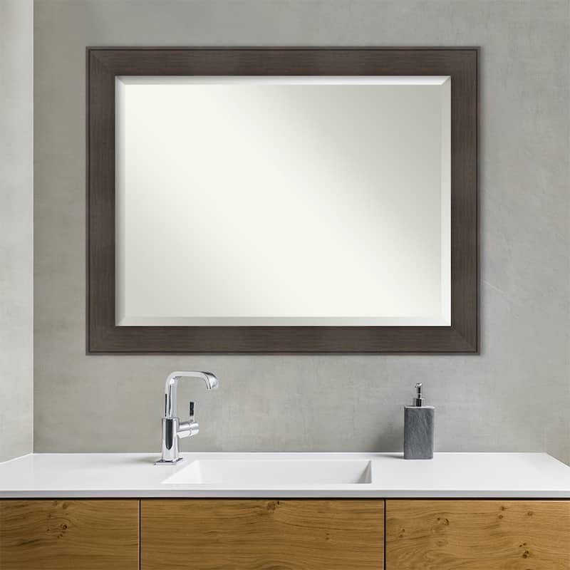 Beveled Bathroom Wall Mirror - William Frame