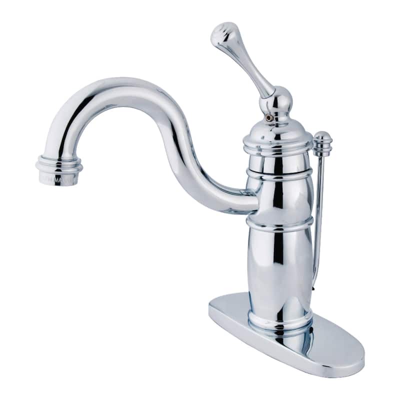 Kingston Brass Victorian Bathroom Faucet with Metal Lever Handle - Polished Chrome
