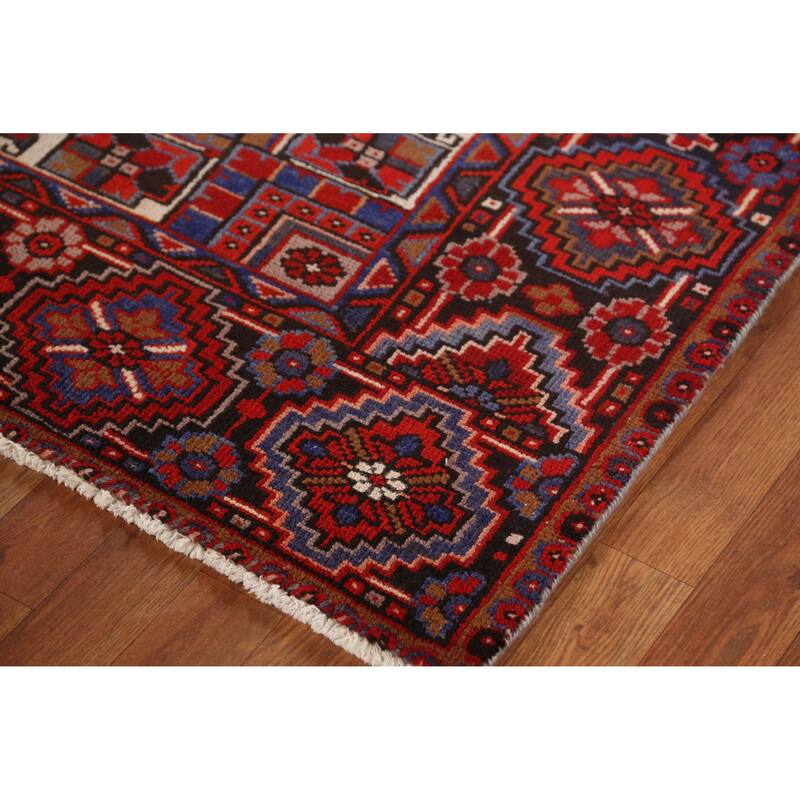 Hand Knotted Oriental 100% Wool Carpet Traditional Medallion Red Heriz Area Rug - 11' 11'' X 8' 10''