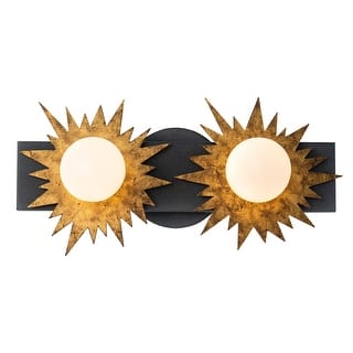 2 Light Gold and zinc Bath vanity light Star Shape