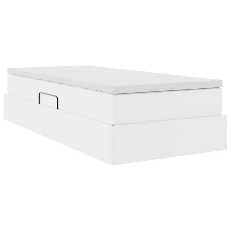vidaXL Storage Bed with Mattress in Faux Leather