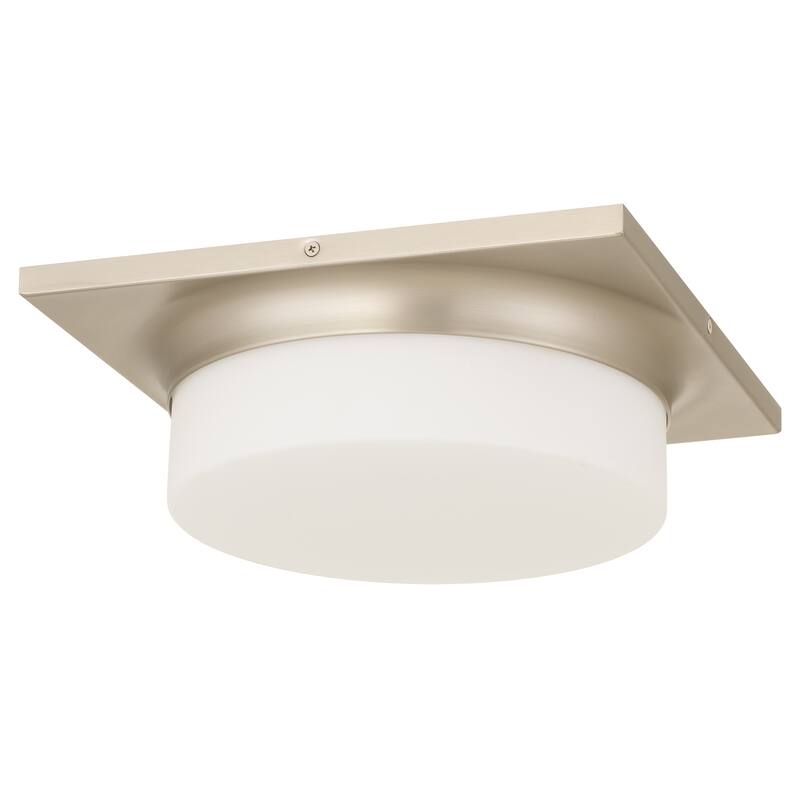 13-in Antique Brass LED Flush Mount