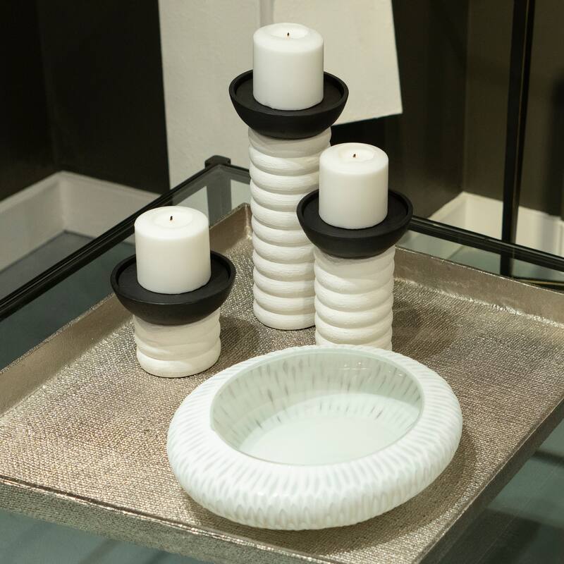 Elk Home Wendy White Finish Glass 12 Inch Wide Bowl