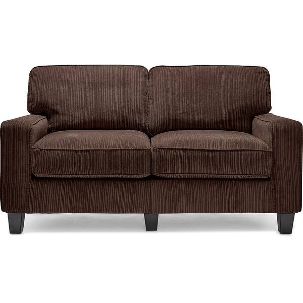 Shop Serta Rta Palisades Collection 61 Loveseat In Kingston Brown On Sale Overstock 9143585