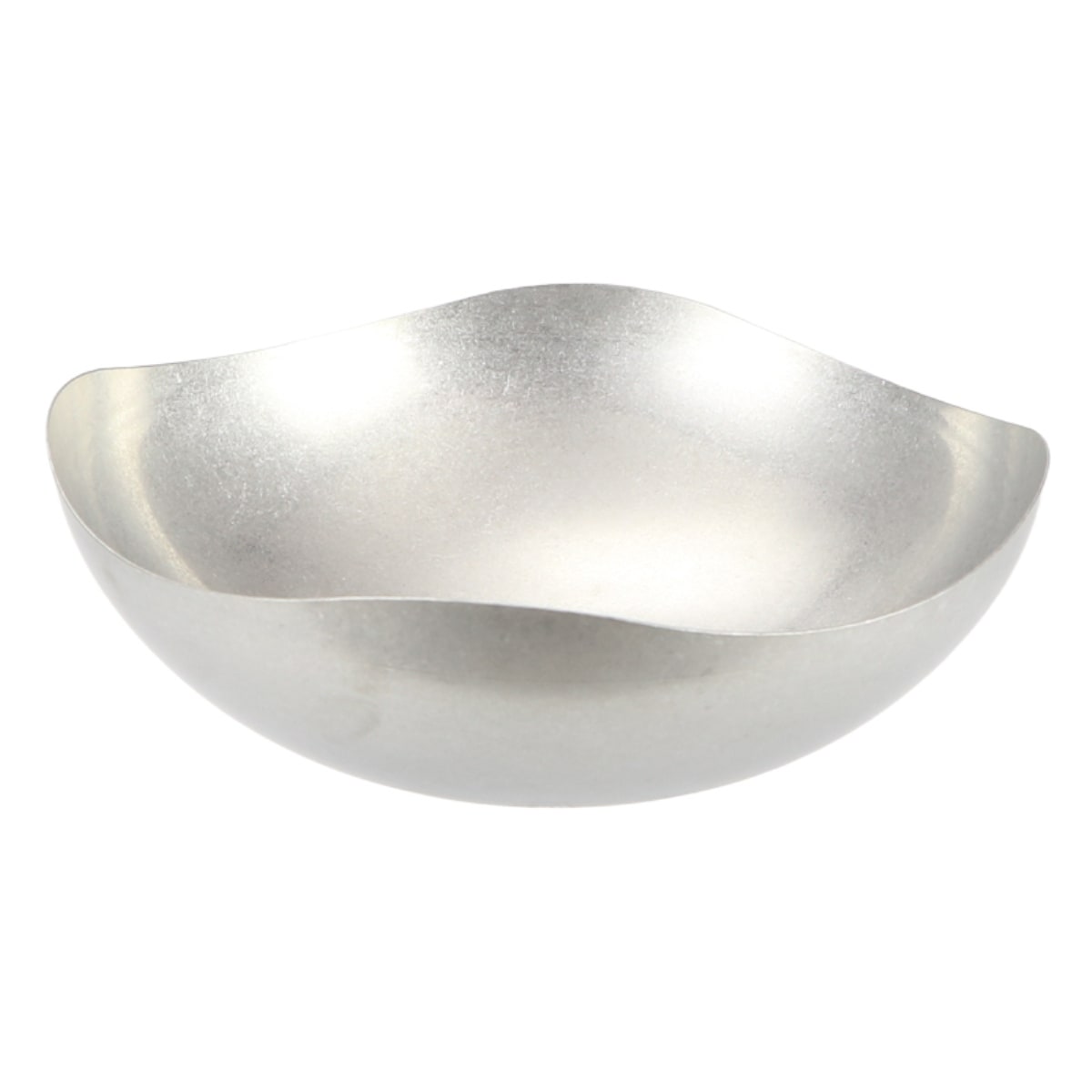 8" Stainless Steel Wave Bowl with Fluid Rim