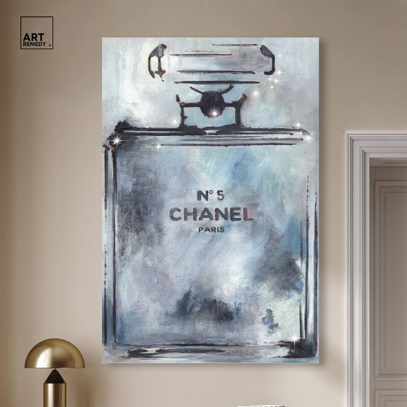 Doll Memories - Grey Perfume Canvas by Art Remedy, Gallery Wrapped