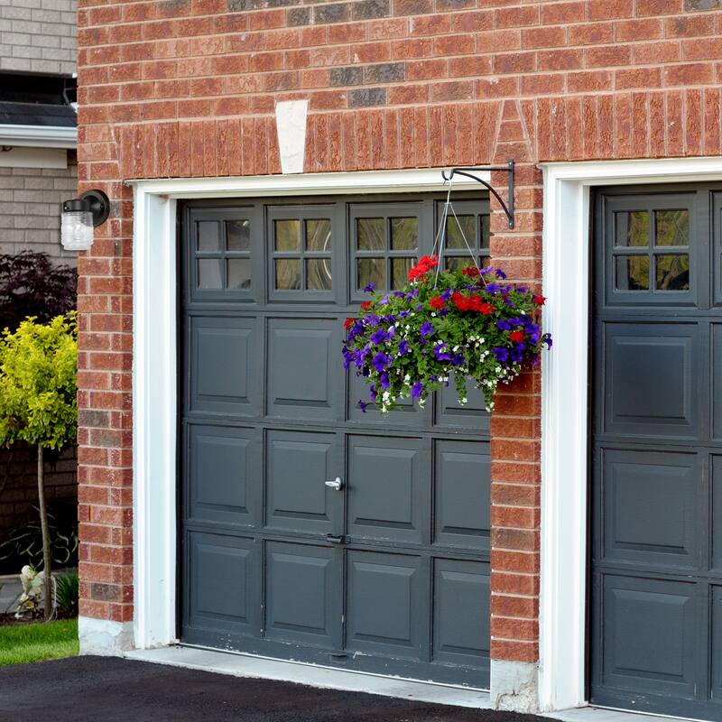 Design House Jelly Jar 1-Light Indoor/Outdoor Matte Black Wall Light with Clear Ribbed Glass - Matte Black
