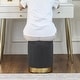preview thumbnail 86 of 88, Adeco Round Storage Ottoman Footrest Stool Velvet Gold Plating Base