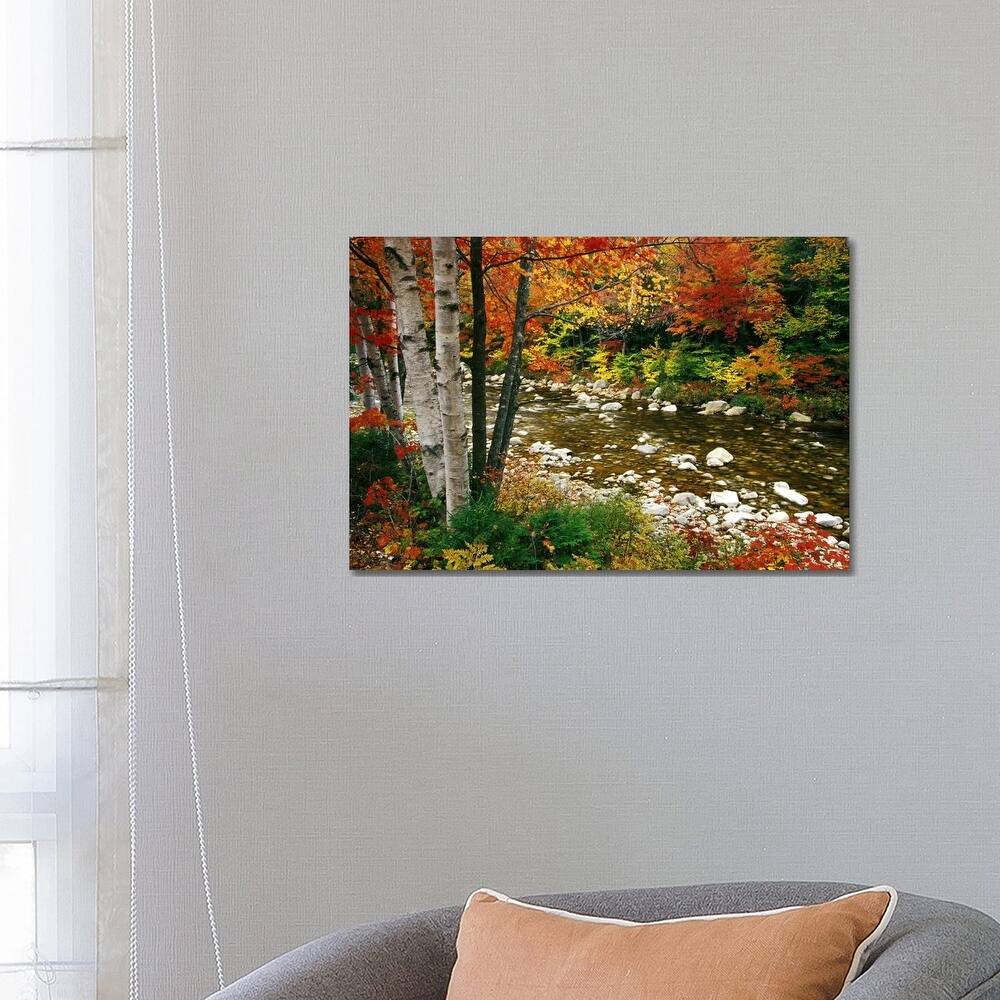 iCanvas "Autumn Landscape, Swift River, White Mountains, New Hampshire, USA" by Darrell Gulin Canvas Print