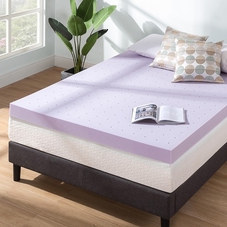 Inch Lavender Infused Ventilated Memory Foam Bed Topper Crown