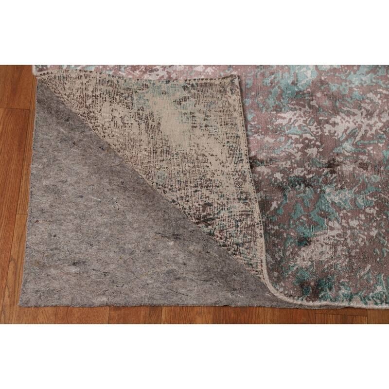 Contemporary Abstract Indian Area Rug Handmade Bedroom Wool Carpet - 8'3"x 9'10"