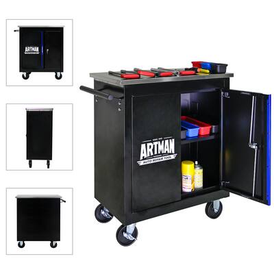 Versatile Lockable Double Door Partition Tool Locker for Auto Repair and Storage
