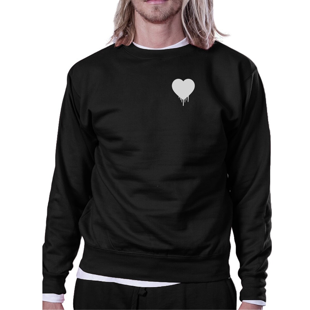 365 Printing Broken Heart Hoodie Pocket Hooded Sweatshirt Graphic Print Sweater