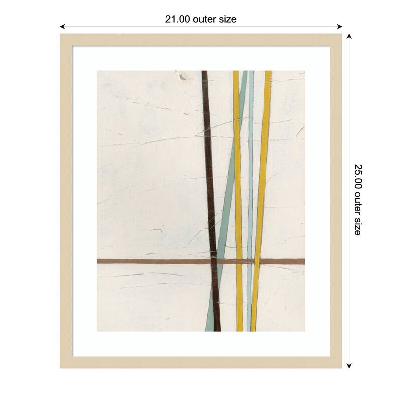 Tangle No. 2 by June Erica Vess Wood Framed Wall Art Print - Brown - 21 x 25 in